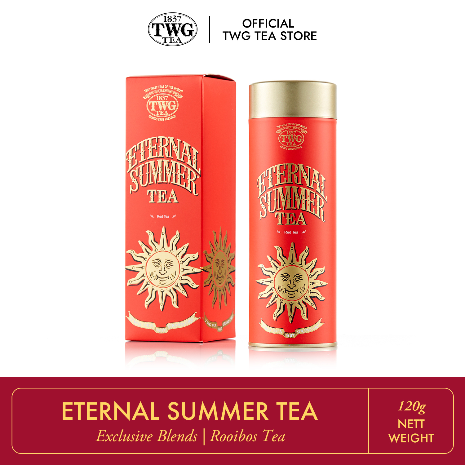 Trà TWG Tea - Eternal Summer Tea (120g) | Trà đỏ Nam Phi