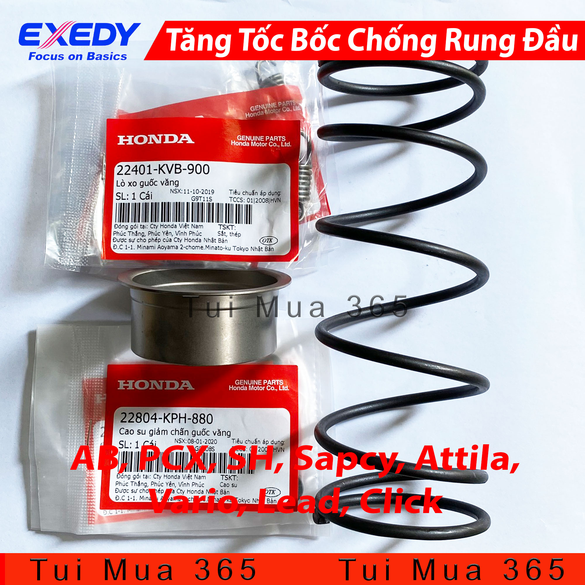 Combo lò xo nồi độ cho sh ý shvn pcx shmode vario ab 125 click lead tăng tốc mượt chống rung đầu xe