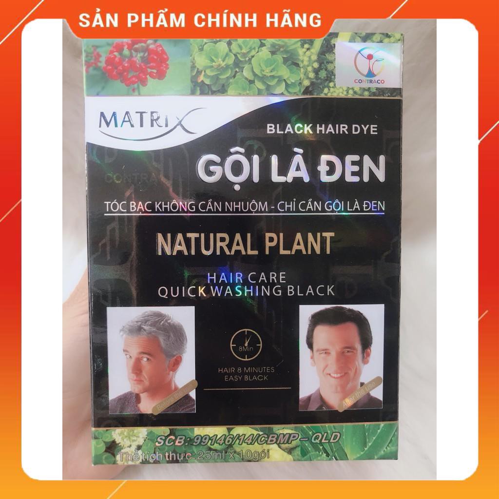 Nhuộm tóc Matrix Natural Plant 25ml gội là đen