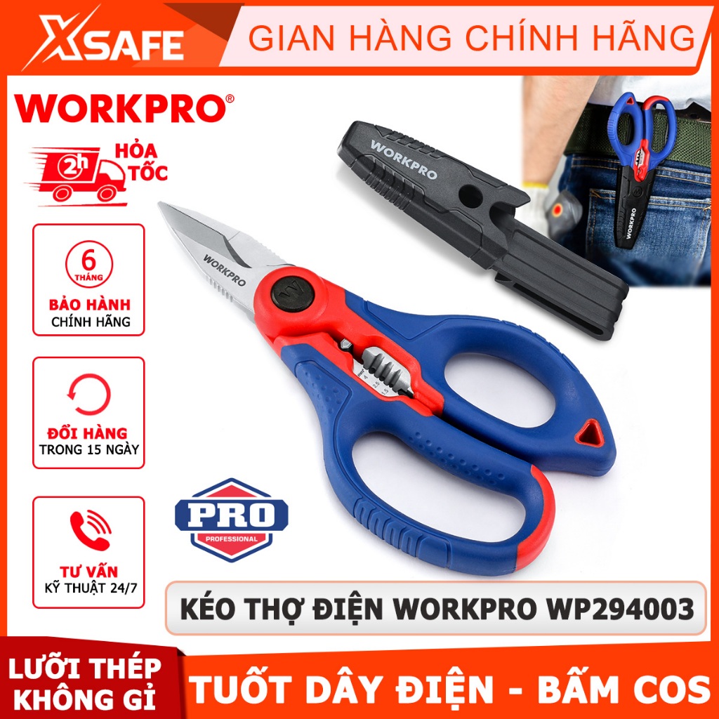 Workpro wp294003 electrician sharp saw blade easy cutting cable cos cutter electrical wire stripping-Intl