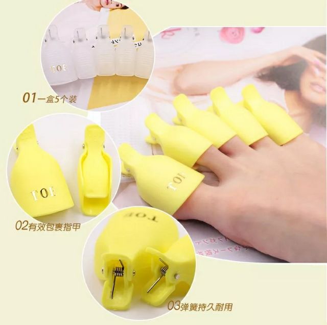 Kẹp Ủ Phá Gel Chân Bộ 5 Chiếc - sinailmi