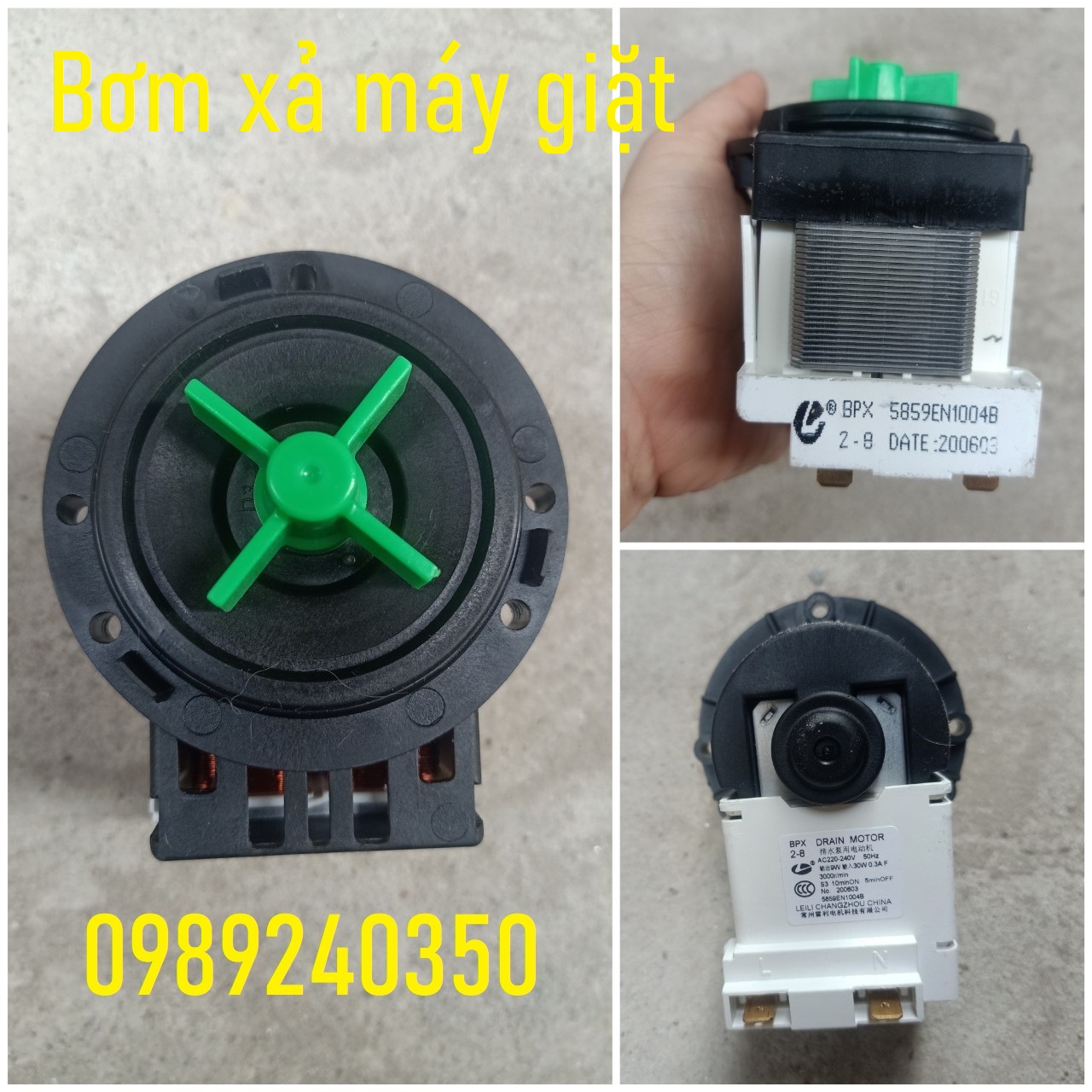 Bơm xả máy giặt LG 30w cửa ngang loại bắt vít loại tốt