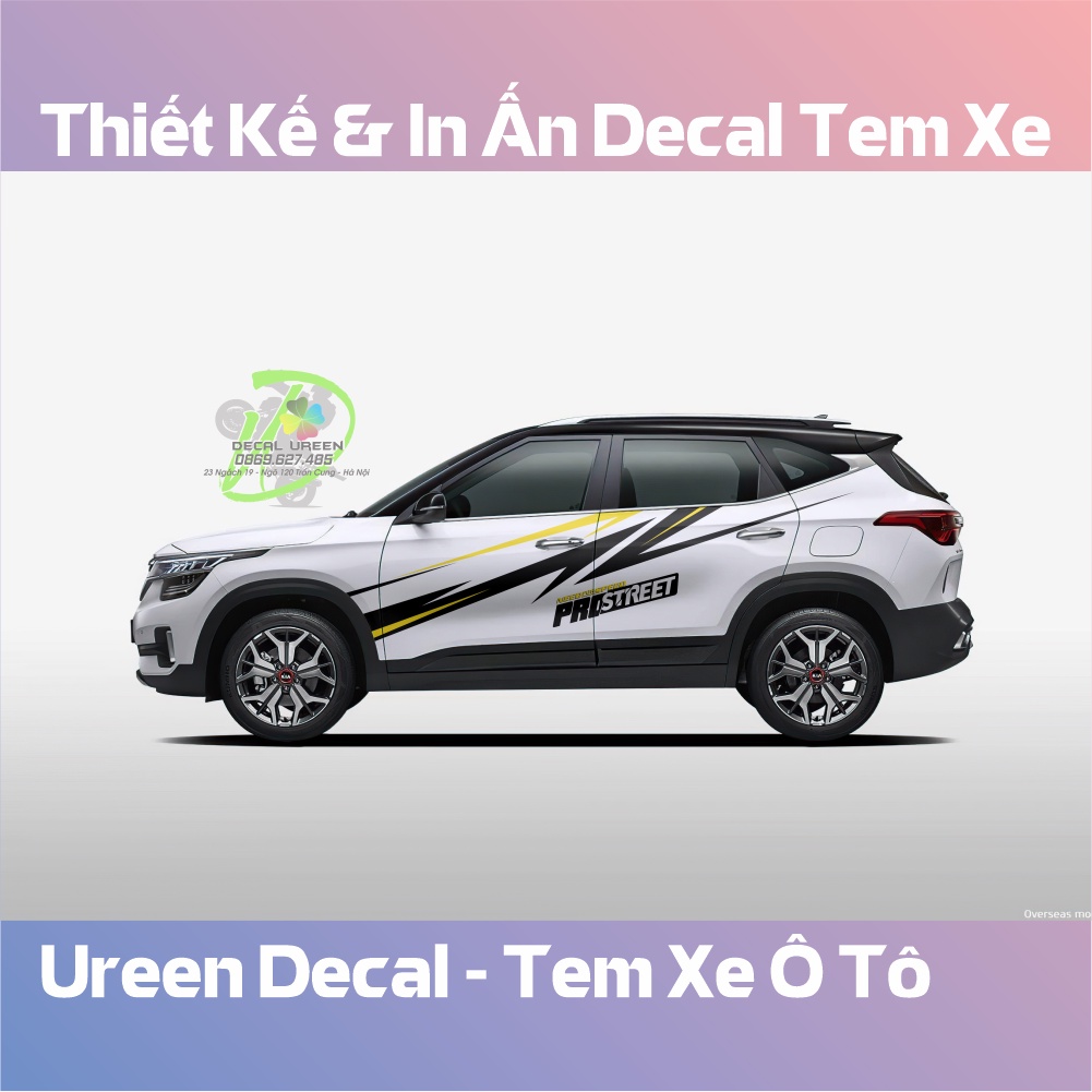 Decal Tem Xe SELTOS Mẫu 006