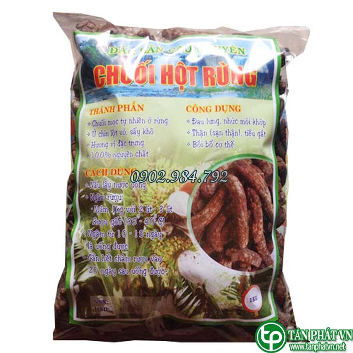 Chuối hột rừng khô ngâm rượu 1kg - tấn phát