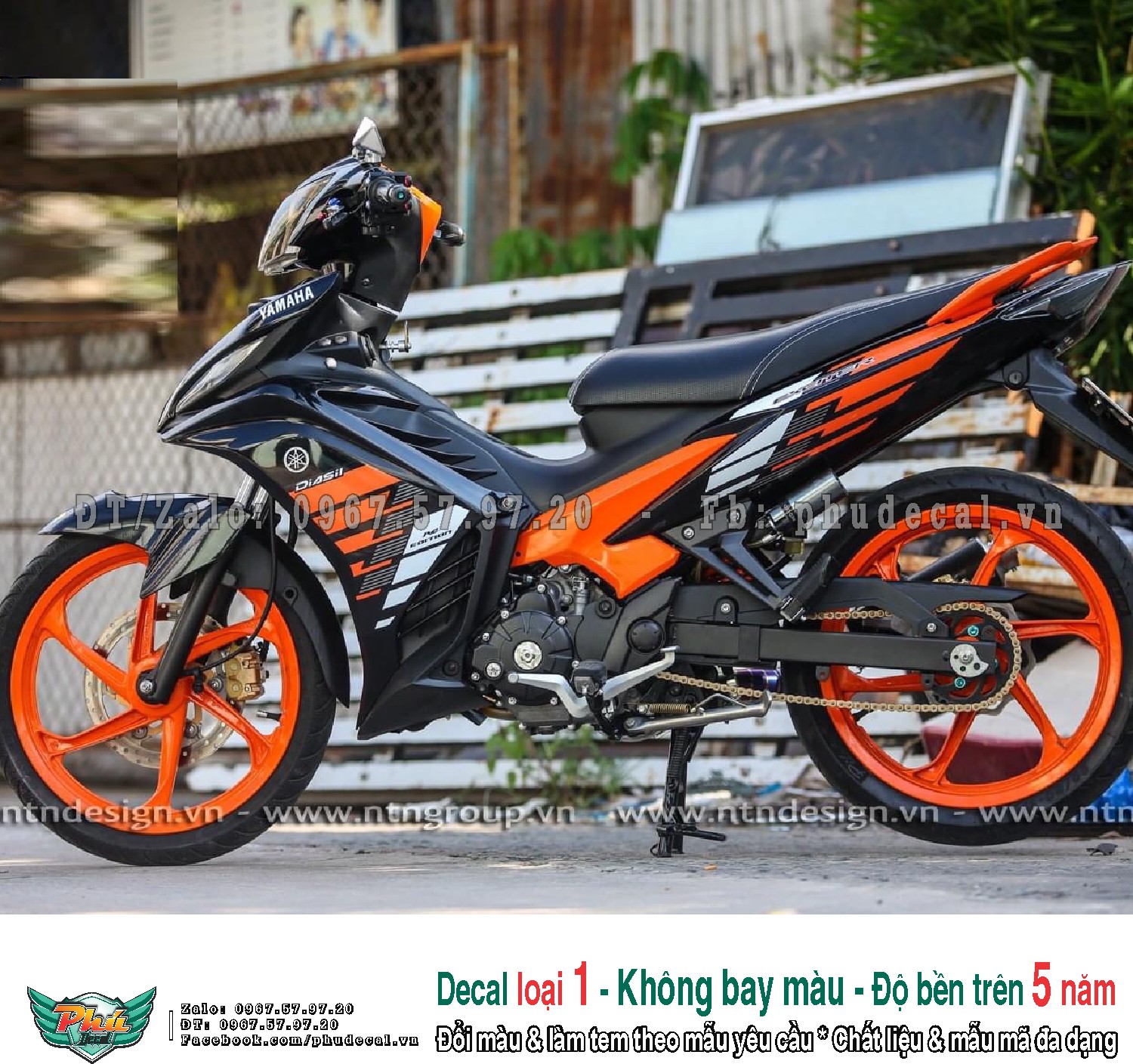 Tem rời exciter 135 cam đen