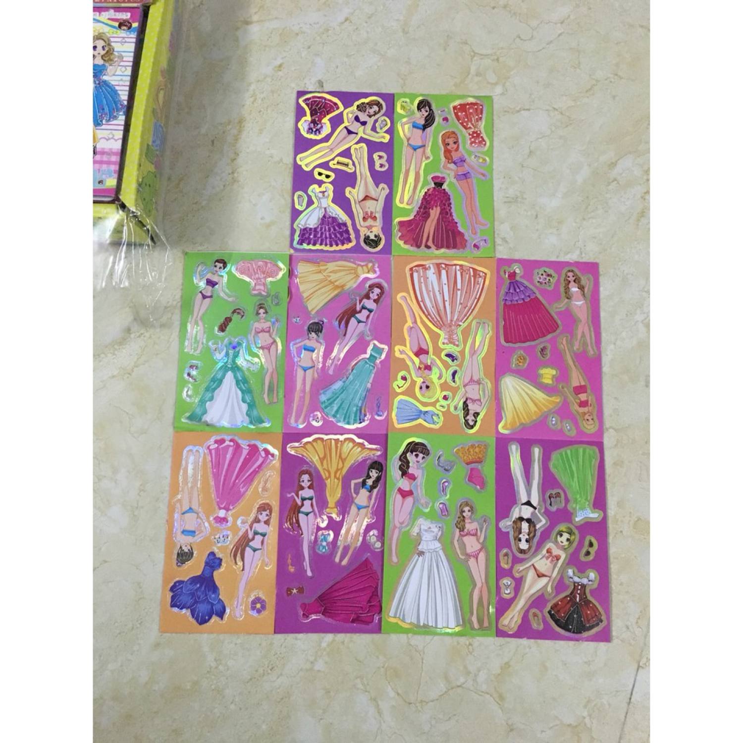 1 xấp sticker hình dán công chúa SHOP MẸ BÚN