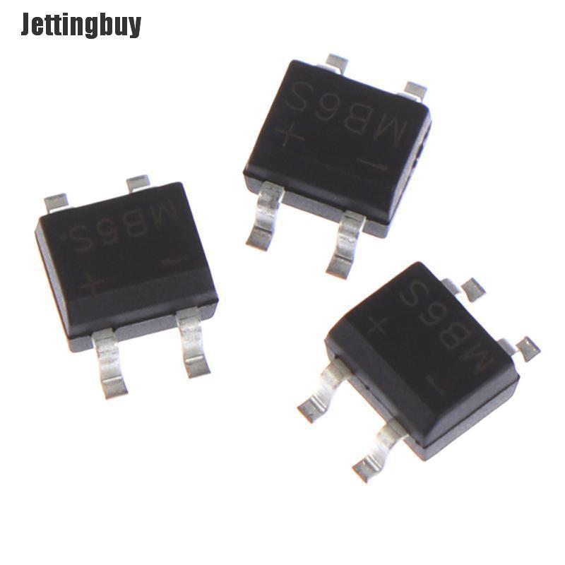 Jettingbuy 50pcs MB6S 600V 0.5A SOP-4 Rectifier Diode Bridge Patch Bridge Stack Ultra-thin