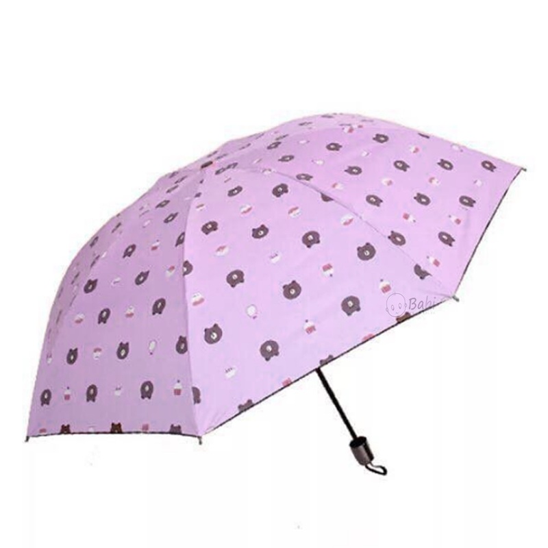 Ô gấu Brown gấp gọn chống tia UV (PHÂN MÀU)