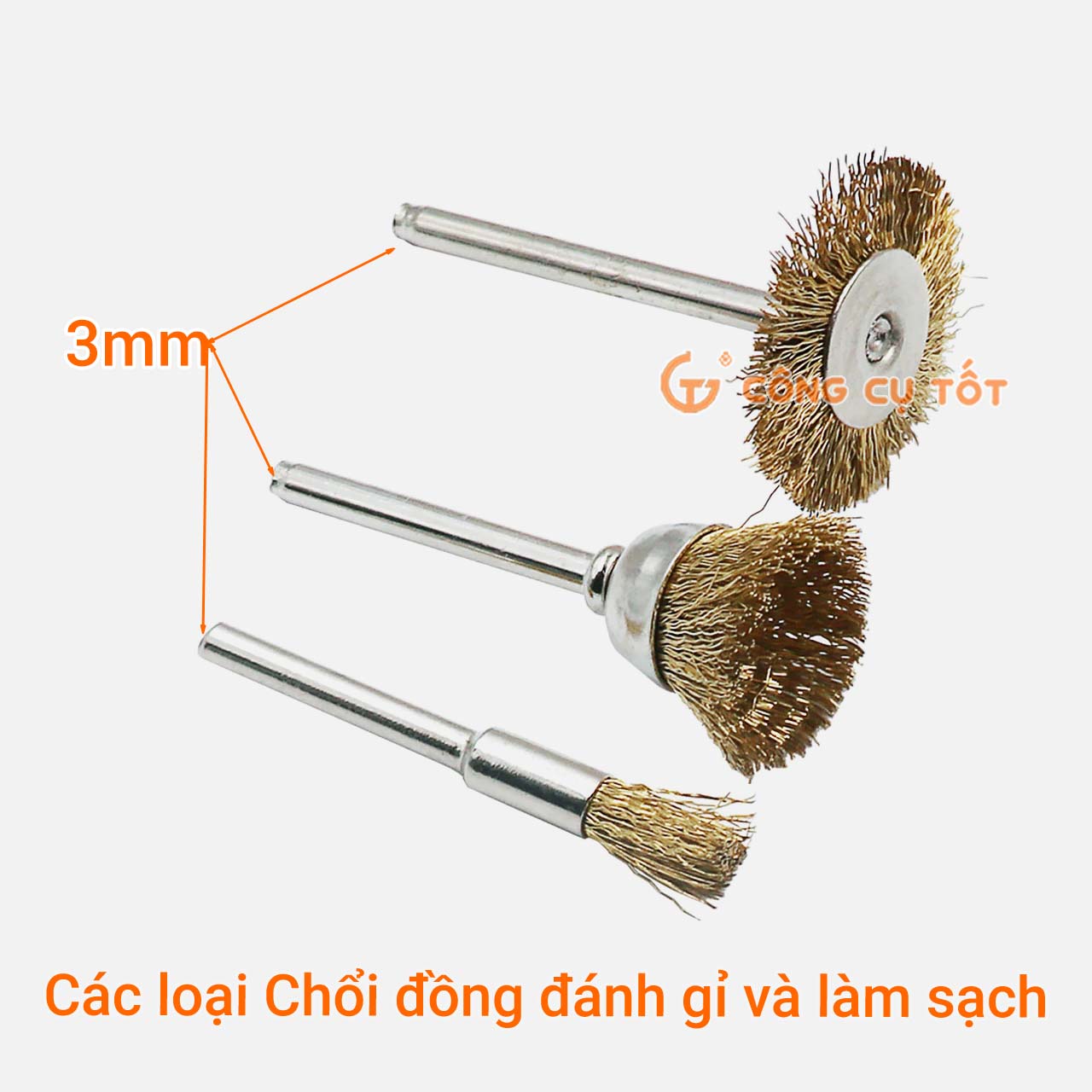 Chổi đánh gỉ - chổi đánh rỉ trục 3mm