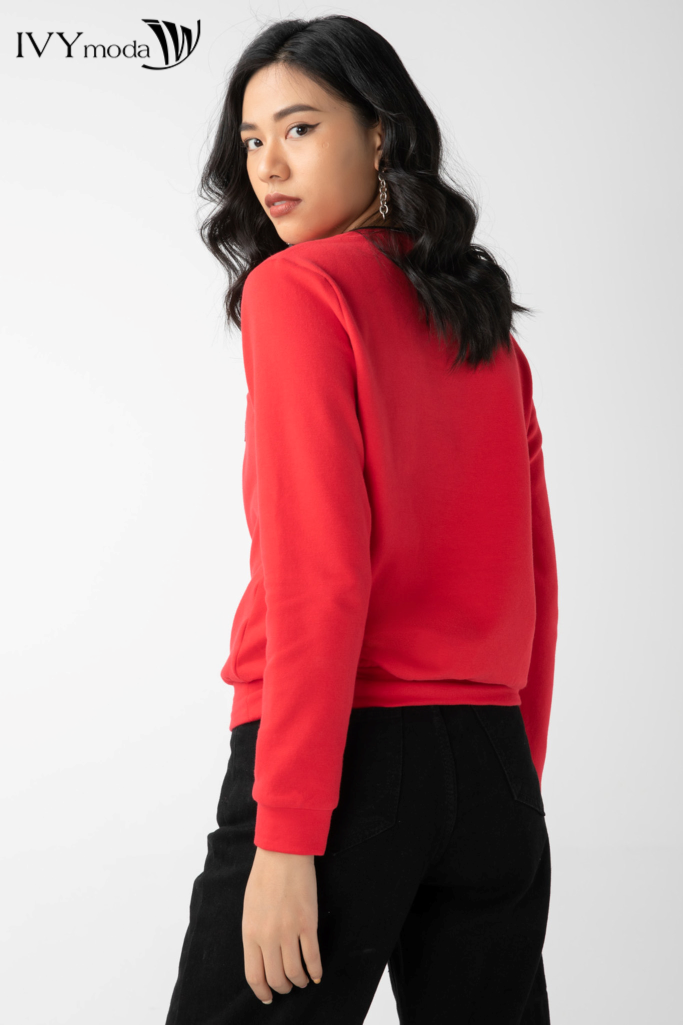 Áo sweater trái tim IVY moda MS 58B8815