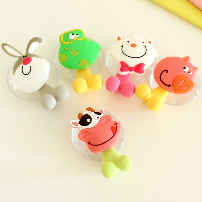 Set 3 Móc Treo Bàn Chải Đế Hút Chân Không