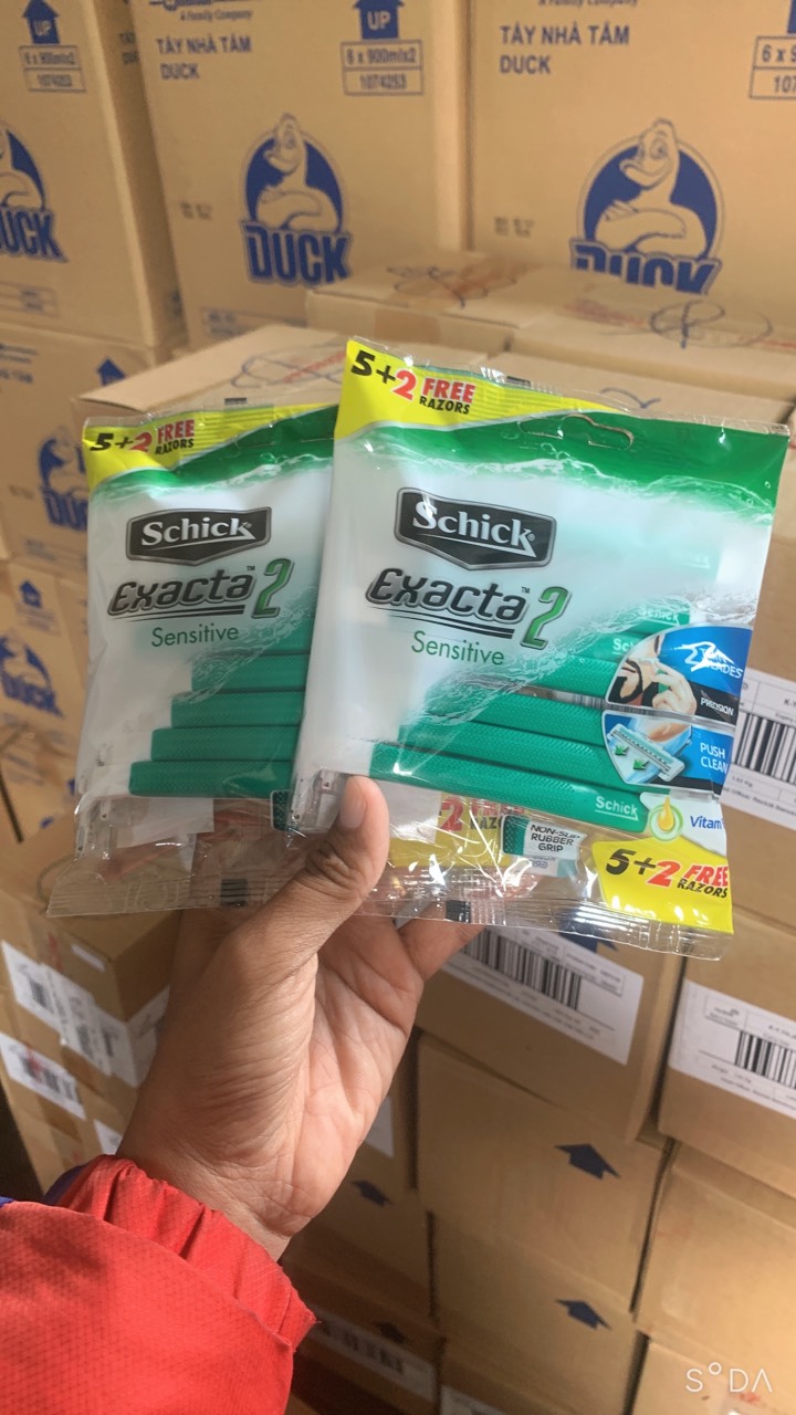 Dao Cạo Râu Schick Exacta2 For Sensitive Skin Mỹ 5+2 cây