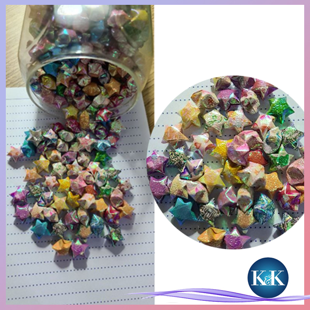 K&K ✾ SET 100 NGÔI SAO GIẤY XẾP SẲN