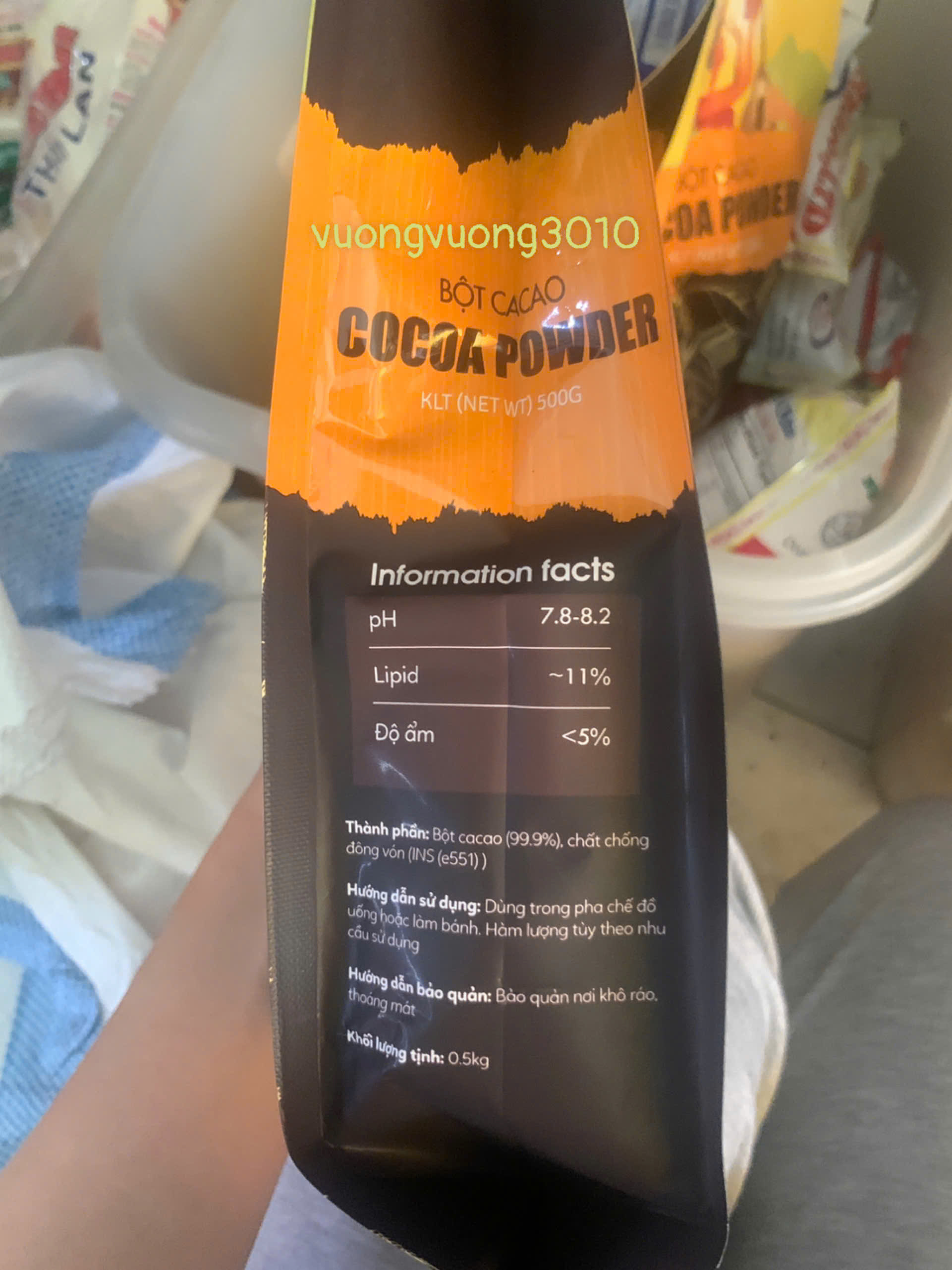 Bột cacao Dans nguyên chất thượng hạng 500gr