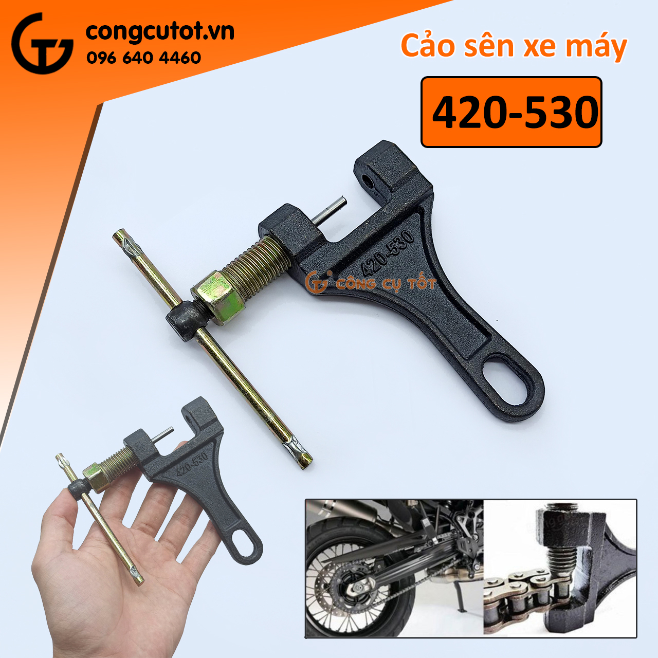 Vam cắt xích,tháo mắt xích xe máy
