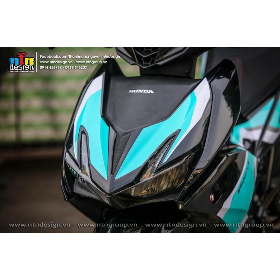 Tem rời xe,decal, tem rời winner x mẫu zin hrc phối xanh ngọc trắng cho xe đen