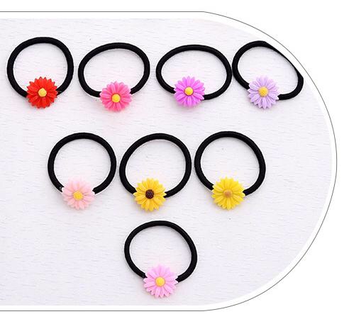 [HCM][Set 10 Dây Thun Cột Tóc Kẹp Tóc Hoa Cúc Đẹp Dễ Thương