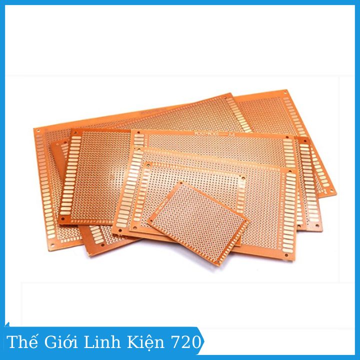 Phíp đồng lỗ, bảng mạch đục lỗ sẵn PCB nâu kích thước 12x18cm