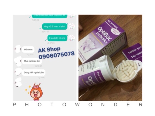 Men Vi Sinh Optibac Tím (Optibac For Women) Hàng  Uk