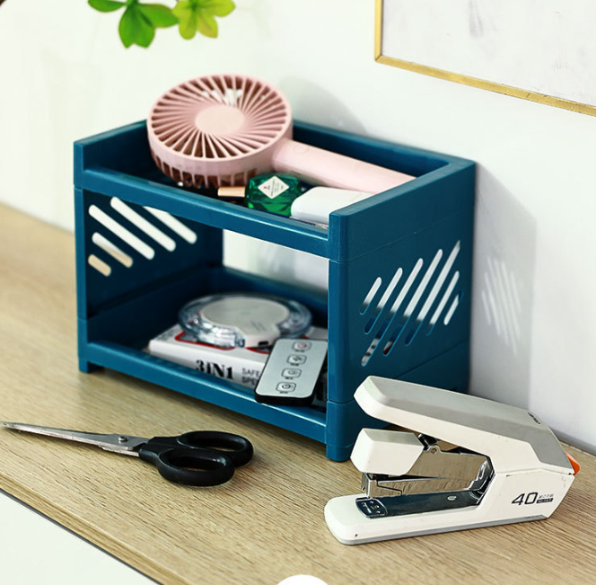 Kệ Nhựa Mini 2 Tầng Để Bàn Gọn Gàng