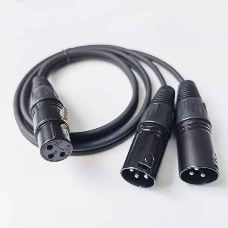 Dây Canon Cái ra 2 Đầu Canon Đực , cáp âm thanh Canon cái sang 2 Canon Đực dài 1m