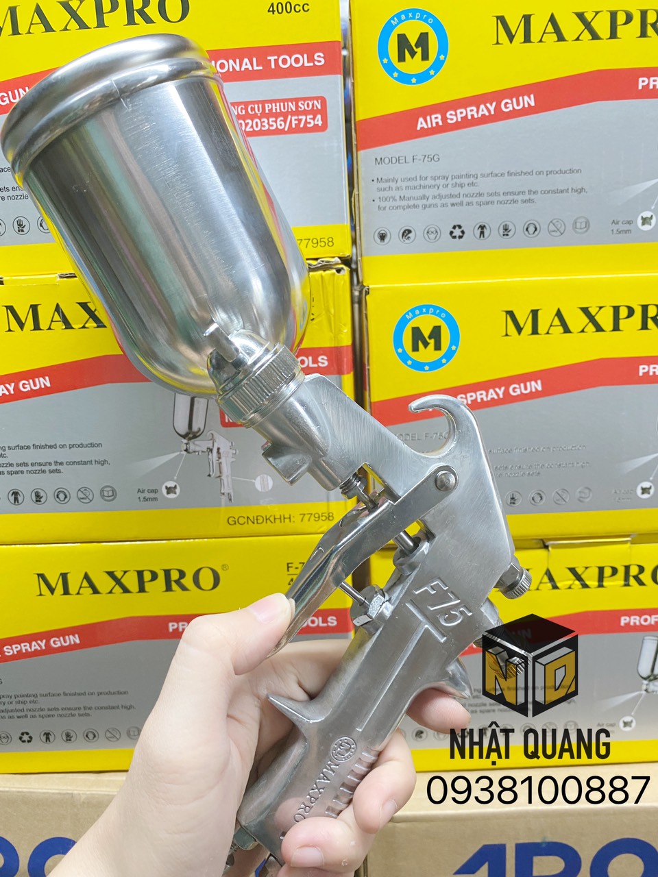 Súng phun sơn MAXPRO F-75G Vít tu lê phun sơn