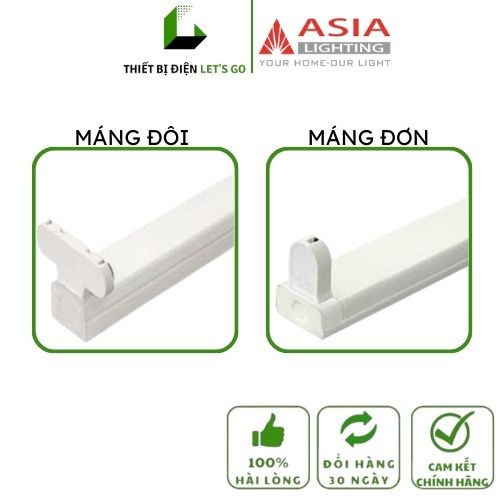 Máng Đèn Tuýp LED Đơn/Đôi ASIA [CHÍNH HÃNG]