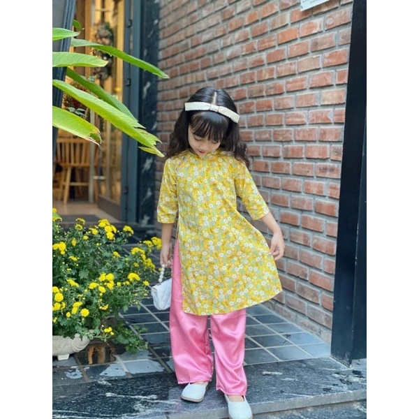 vải thô cotton hoa D21 mềm mát may váy áo