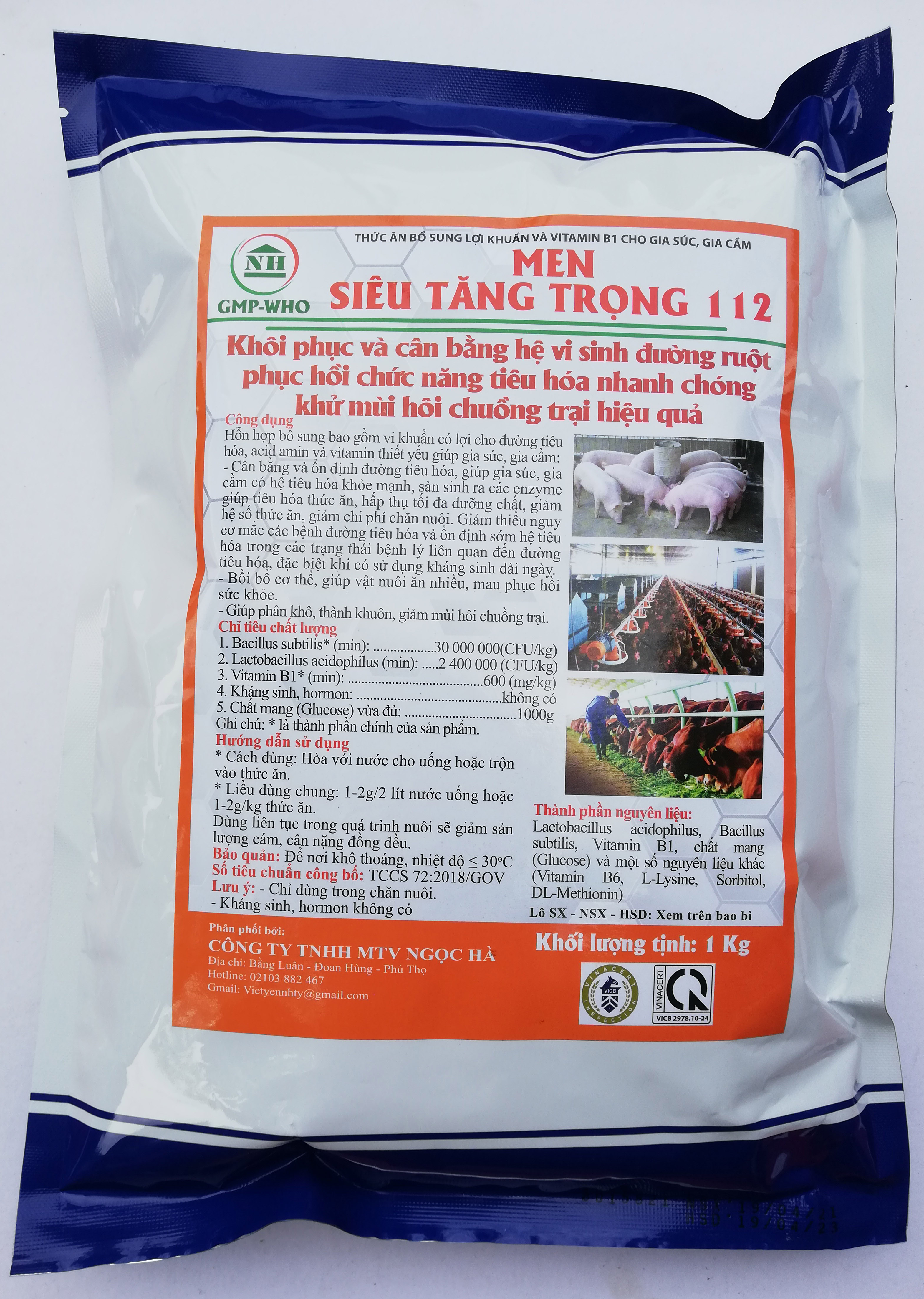 1 gói Men Siêu Tăng Trọng 200g