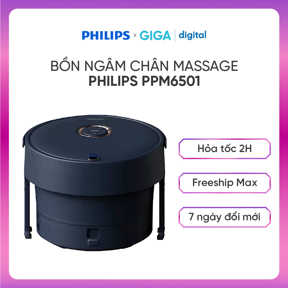 Bồn ngâm chân massage Philips PPM6501 - BH 24 THÁNG