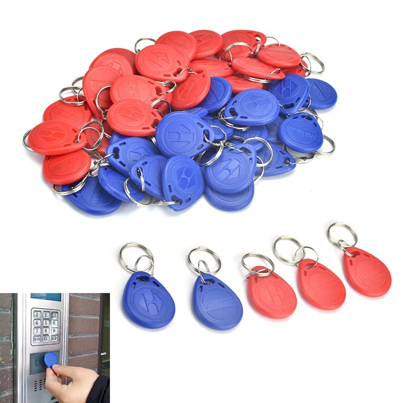 50Pcs 125 Khz Proximity ID Card RFID Keyfob Access Control Key for Door Entry Access Control System TK4100