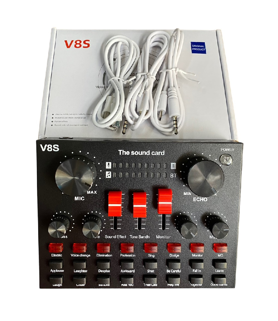 Sound Card V8s Có Đèn Theo Nhạc
