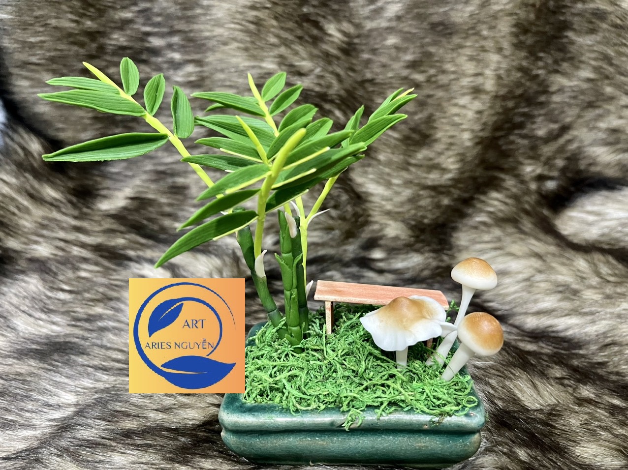 Chậu tiểu cảnh cây tre nhỏ