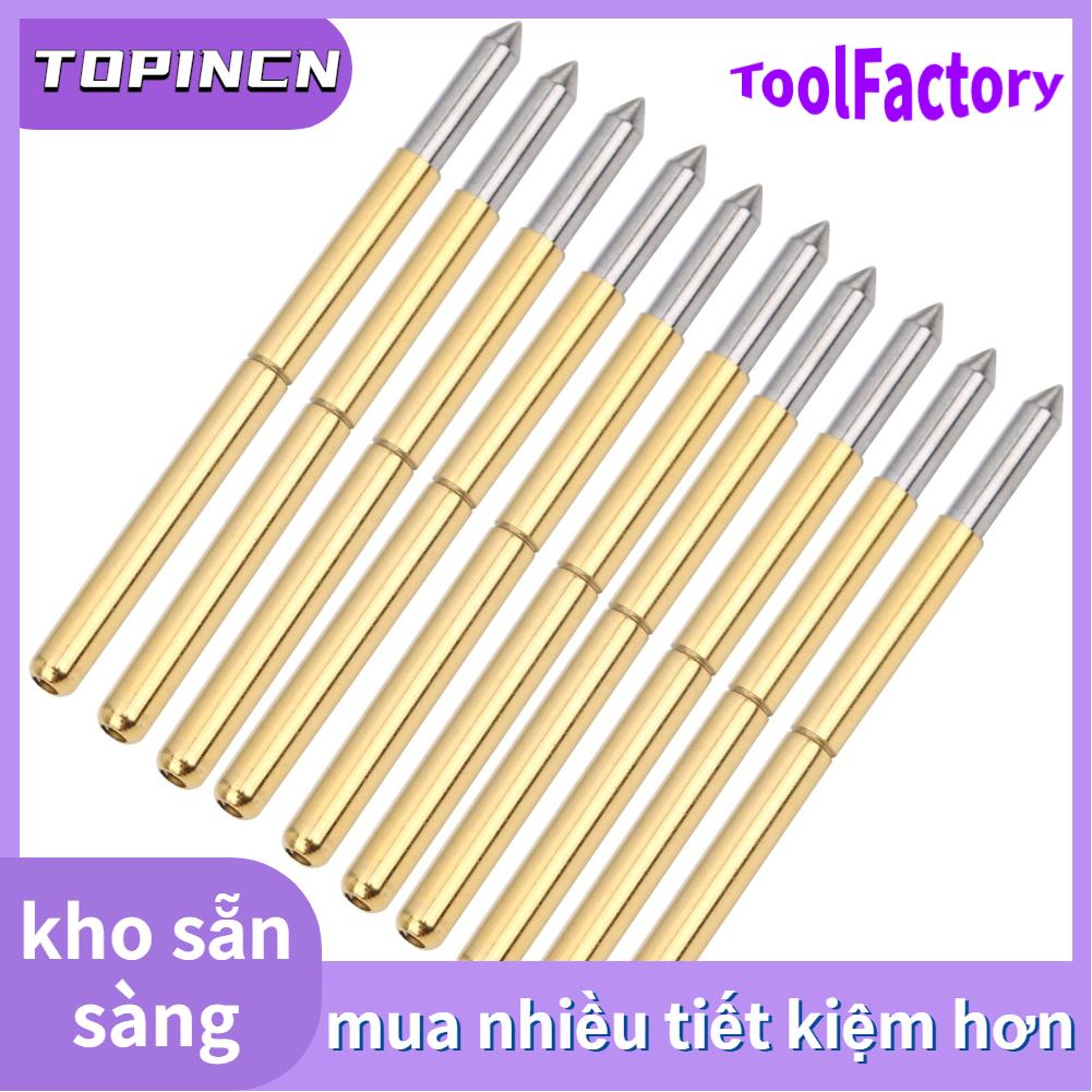 100 chiếc đầu dò thử nghiệm p125-b, chốt kiểm tra lò xo 2.0mm, đầu dò kim pogo bằng đồng bền