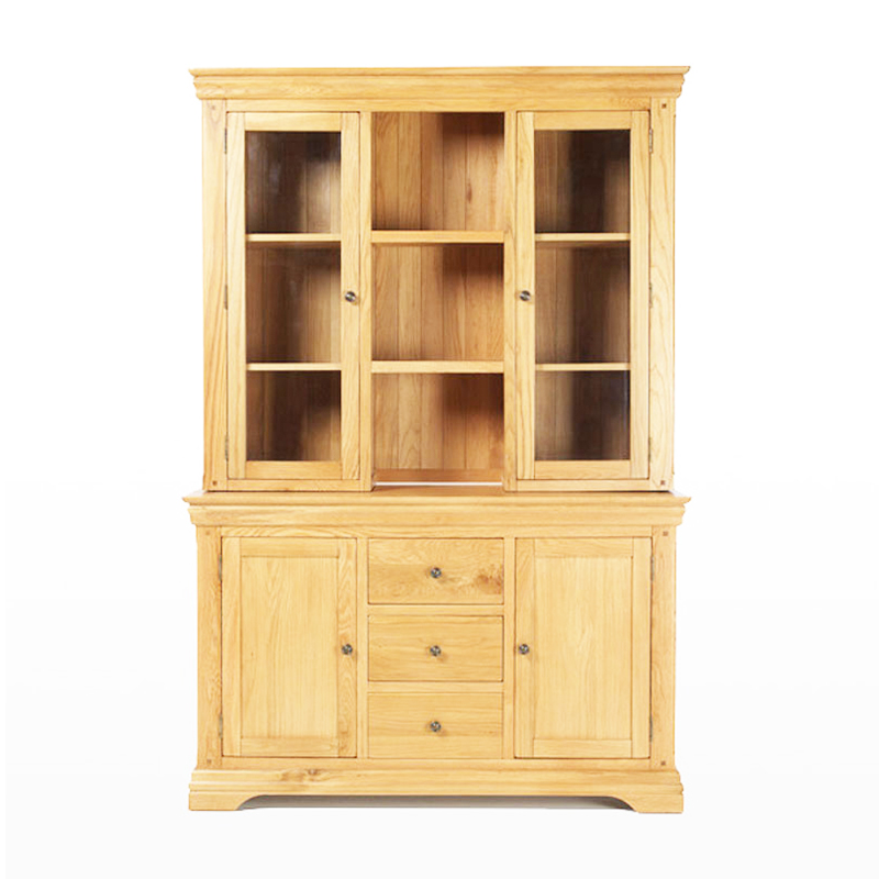 [Freeship][Trả góp 0%] Tủ bếp cao 3 cánh để chén dĩa đồ dùng IBIE Victoria gỗ sồi màu tự nhiên