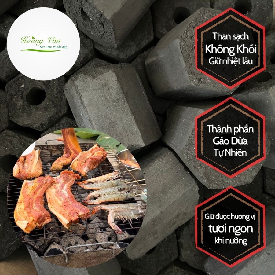 Than nướng không khói làm từ gáo dừa tự nhiên