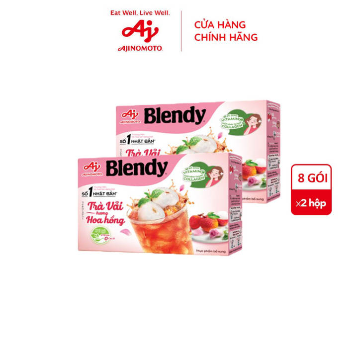 Combo 2 Hộp Trà Vải Hương Hoa Hồng Blendy® 11g/Gói (1 Hộp 8 Gói) - Hình ảnh 3
