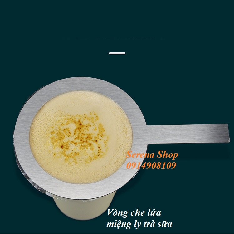 Vòng che lửa miệng ly (inox) món trà sữa nướng