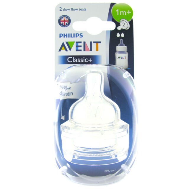 Núm Ti Thay Bình Sữa AVENT Classic , cổ hẹp (đủ size)