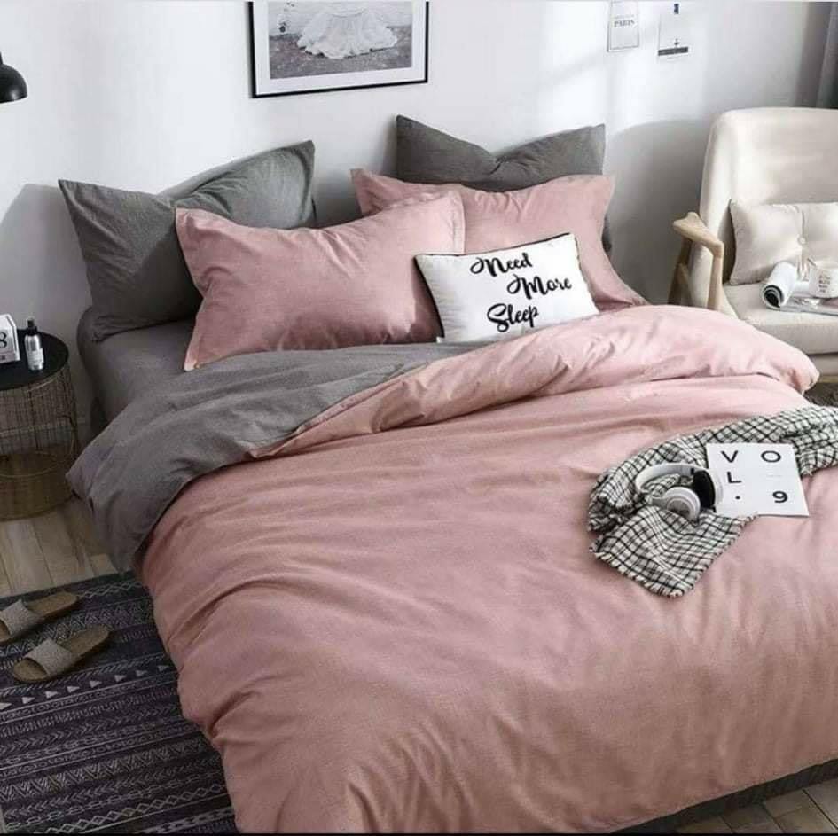 Bộ CHĂN GA GỐI COTTON POLY Nhập Khẩu - Trơn