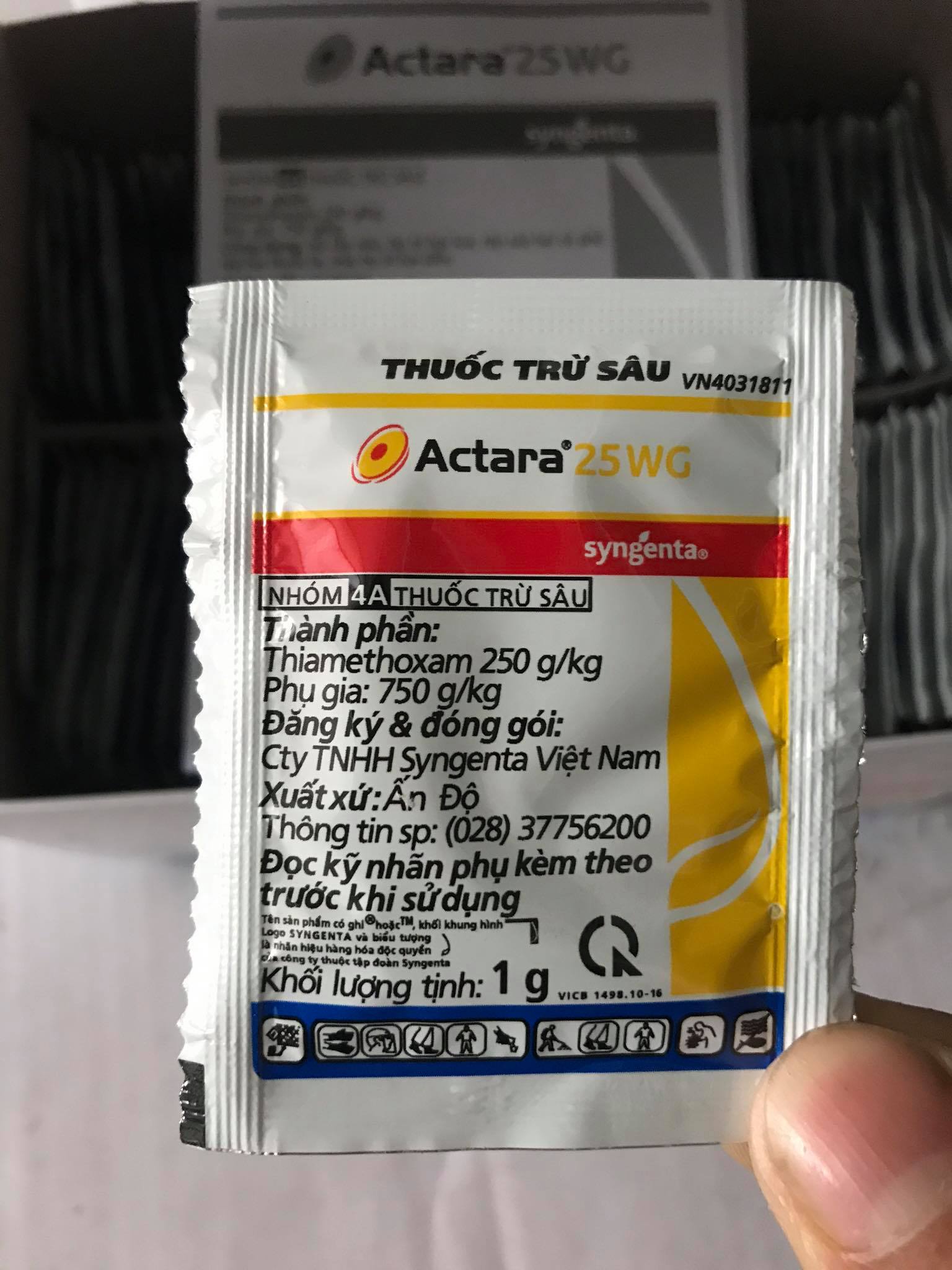 Thuốc trừ bọ trĩ, bọ rầy, rệp sáp cho hoa hồng, cây cảnh Actara 25WG - chính hãng Syngenta (1g)