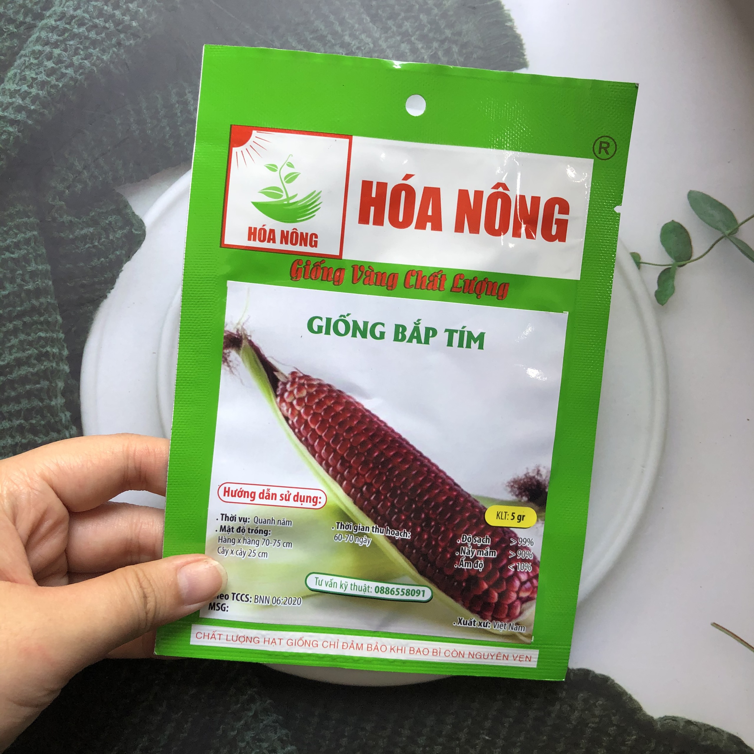 [HCM]Hạt giống bắp tím HN gói 5gr