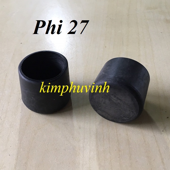 05 CÁI - NẮP CHỤP SẮT ỐNG - NÚT BỊT NHỰA SẮT TRÒN - BỊT NHỰA ĐẦU SẮT ỐNG