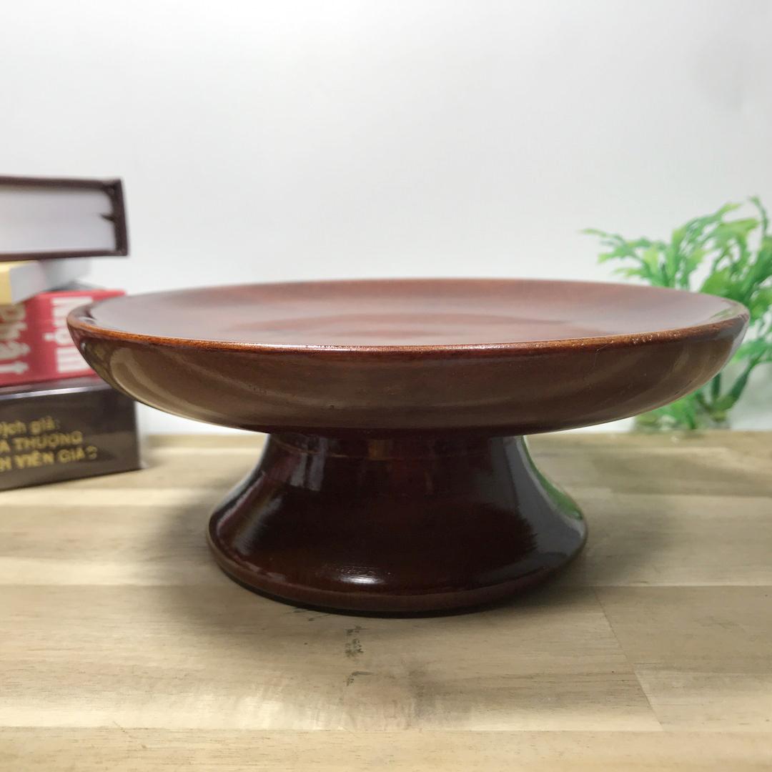Dĩa gỗ có đế đựng trái cây trưng bàn thờ-Nhiều cỡ