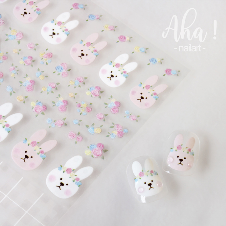 Hình dán móng tay - Sticker dán móng Thỏ mã số A10