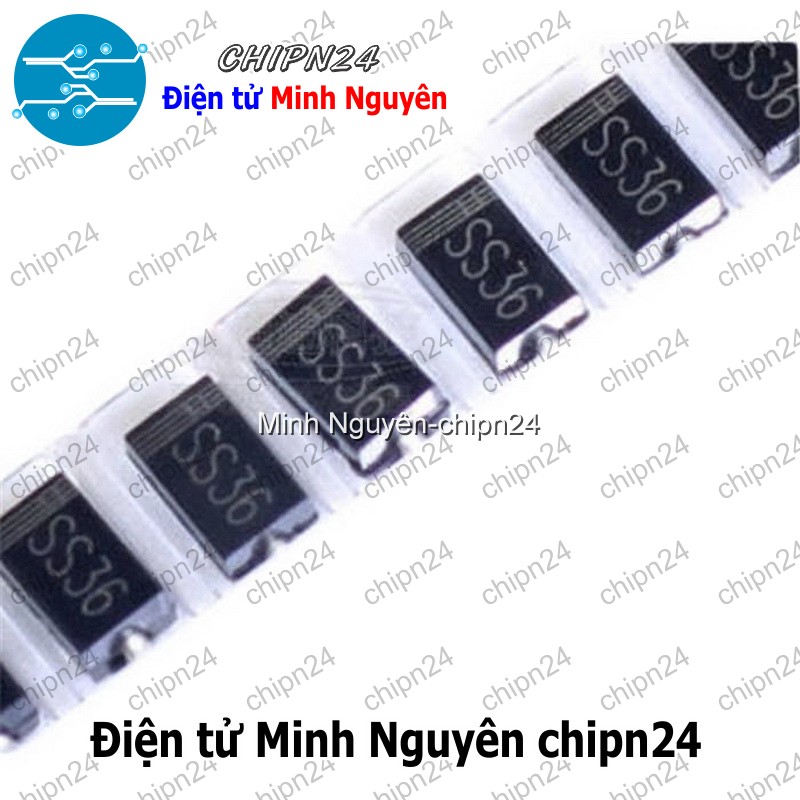 [10 con] (G7) Diode Dán SS36 SMA 3A 60V (SMD) (4.3x2.6mm) (Diode xung) - HH004091