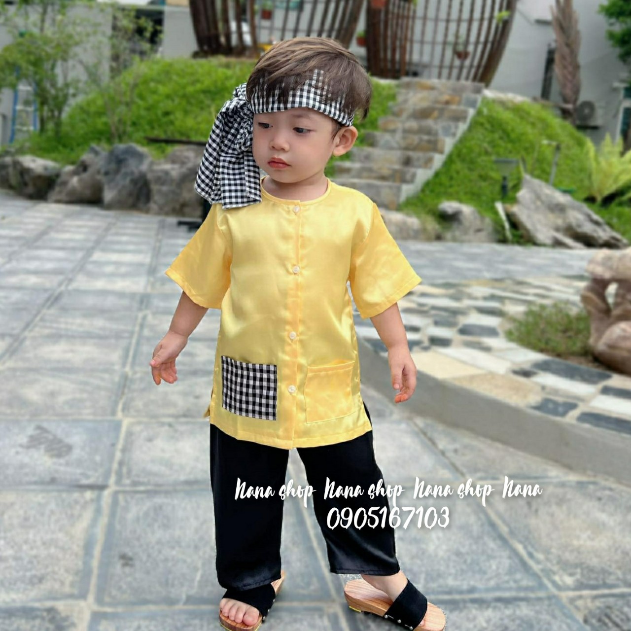 Bộ bà ba bé trai bé gái chất lụa mềm mịn mát size 7ky - 45ky
