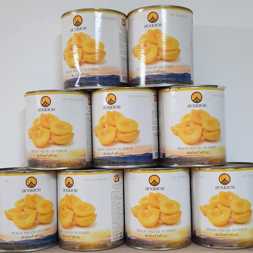 Đào ngâm Thái Boddob - Lon 820gr