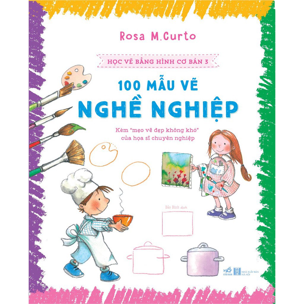 Sách - học vẽ bằng hình cơ bản - 100 mẫu vẽ nghề nghiệp