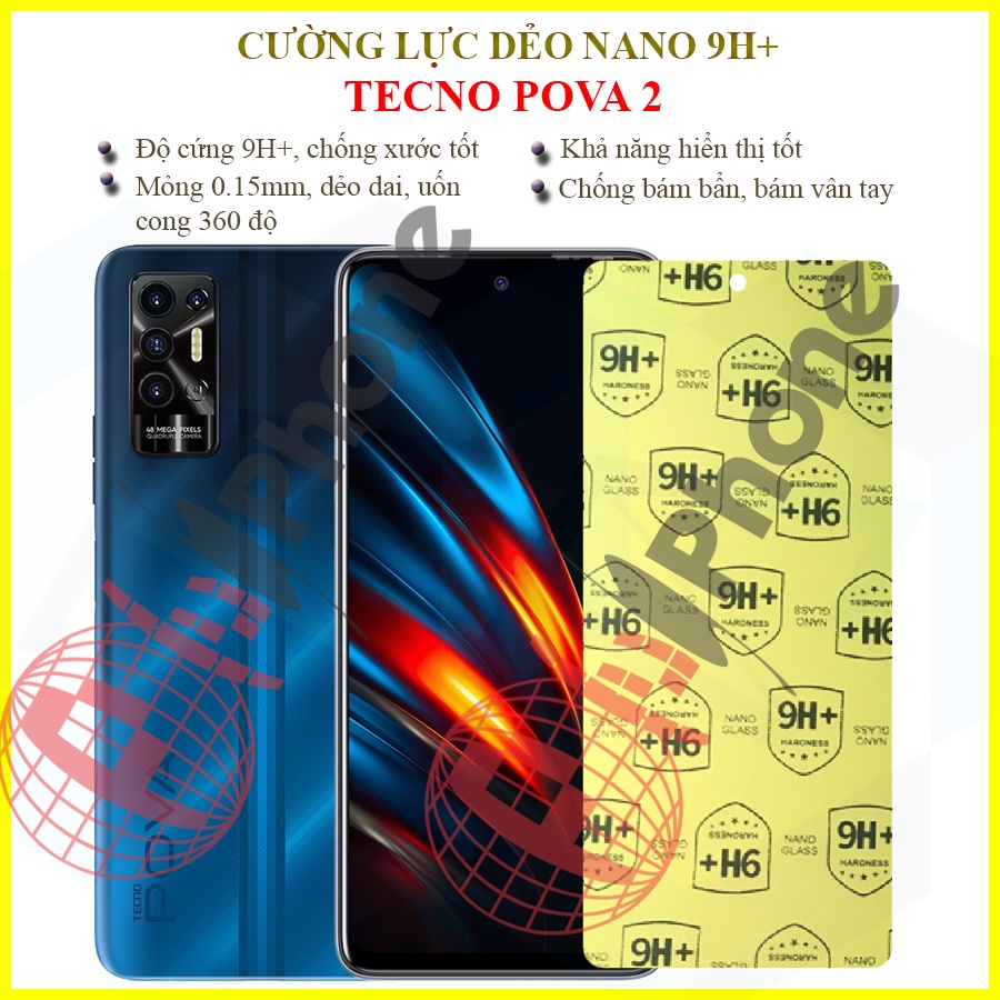 Dán cường lực dẻo nano Tecno Pova 2